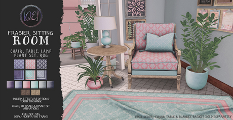 Second Life Marketplace - [QE Home] Frasier Sitting Room Full Set